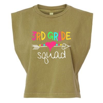 3rd Grade Squad Third Teacher Student Team Back To School Garment-Dyed Women's Muscle Tee