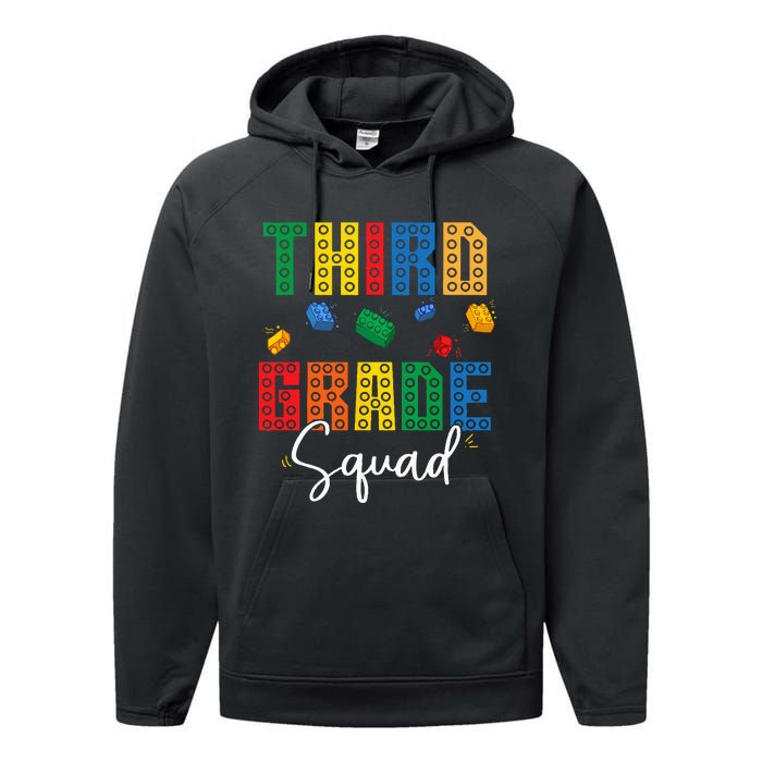 3rd Grade Squad Third Teacher Student Team Back To School Performance Fleece Hoodie