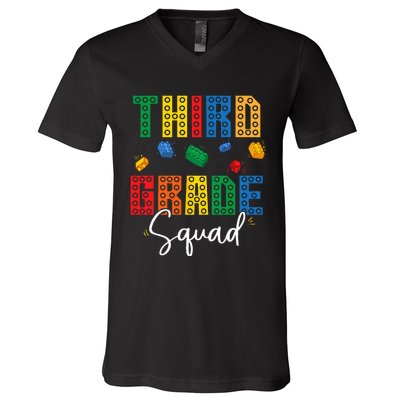 3rd Grade Squad Third Teacher Student Team Back To School V-Neck T-Shirt