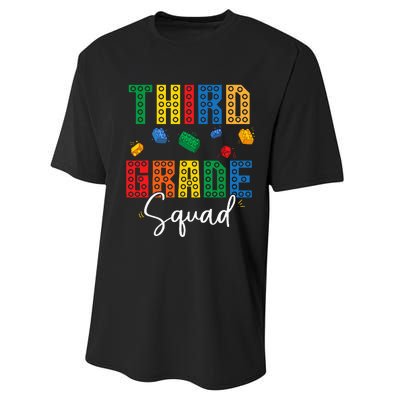 3rd Grade Squad Third Teacher Student Team Back To School Performance Sprint T-Shirt