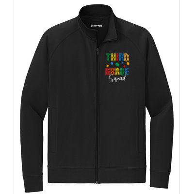 3rd Grade Squad Third Teacher Student Team Back To School Stretch Full-Zip Cadet Jacket