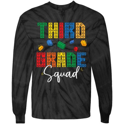 3rd Grade Squad Third Teacher Student Team Back To School Tie-Dye Long Sleeve Shirt