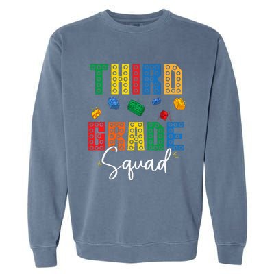 3rd Grade Squad Third Teacher Student Team Back To School Garment-Dyed Sweatshirt