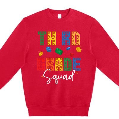 3rd Grade Squad Third Teacher Student Team Back To School Premium Crewneck Sweatshirt