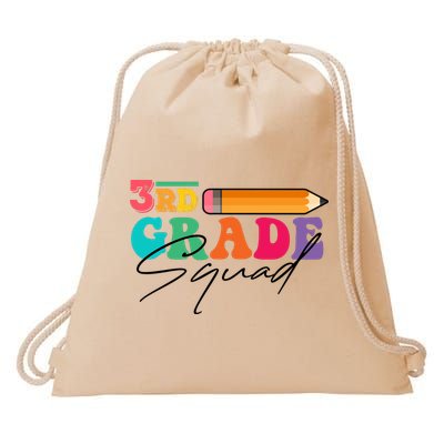 3rd Grade Squad,Team 3rd Third Grade Gift Teacher Back To School Gift Funny Gift Drawstring Bag