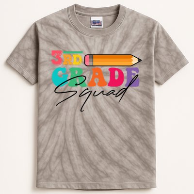 3rd Grade Squad,Team 3rd Third Grade Gift Teacher Back To School Gift Funny Gift Kids Tie-Dye T-Shirt