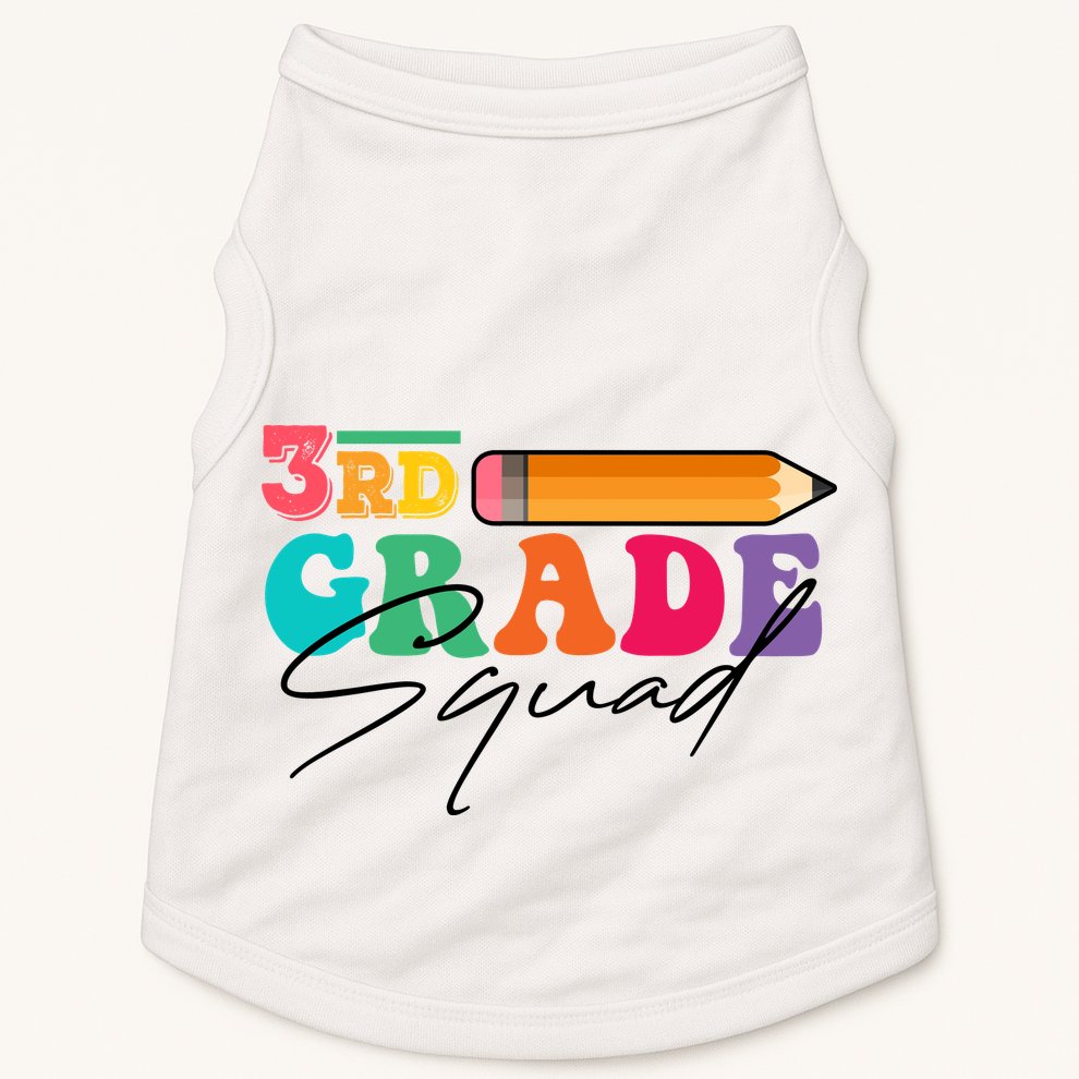 3rd Grade Squad,Team 3rd Third Grade Gift Teacher Back To School Gift Funny Gift Doggie Tank