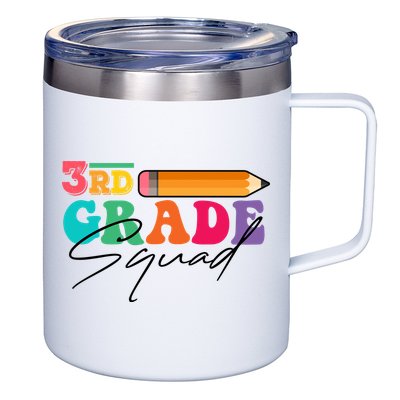 3rd Grade Squad,Team 3rd Third Grade Gift Teacher Back To School Gift Funny Gift 12oz Stainless Steel Coffee Mug