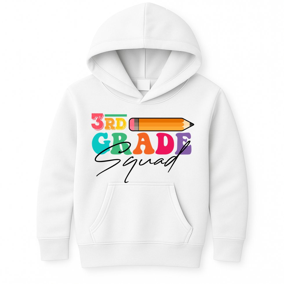 3rd Grade Squad,Team 3rd Third Grade Gift Teacher Back To School Gift Funny Gift Kids Hoodie
