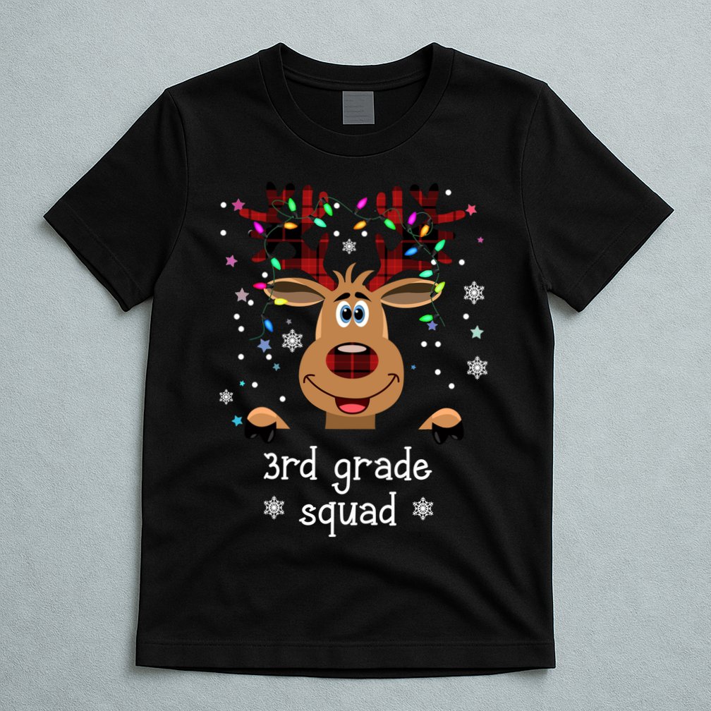 3rd Grade Squad Reindeer Christmas T-Shirt