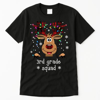 3rd Grade Squad Reindeer Christmas Tall T-Shirt
