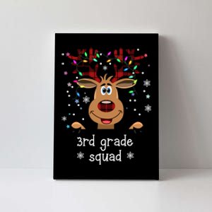 3rd Grade Squad Reindeer Christmas Canvas