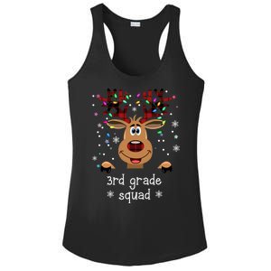 3rd Grade Squad Reindeer Christmas Ladies PosiCharge Competitor Racerback Tank