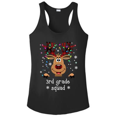 3rd Grade Squad Reindeer Christmas Ladies PosiCharge Competitor Racerback Tank