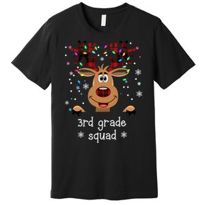 3rd Grade Squad Reindeer Christmas Premium T-Shirt