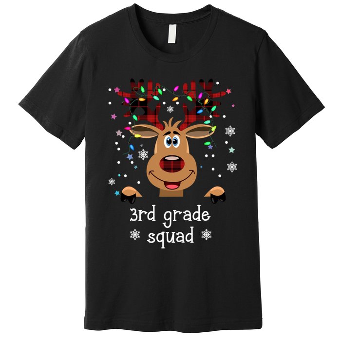 3rd Grade Squad Reindeer Christmas Premium T-Shirt