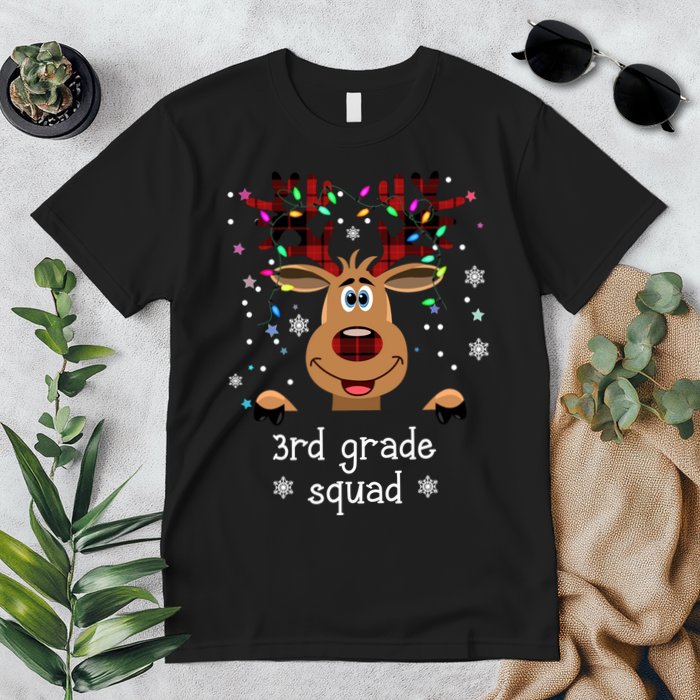 3rd Grade Squad Reindeer Christmas Premium T-Shirt