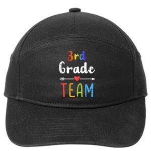 3rd Grade Team Third Back To School Student Teacher Squad 7-Panel Snapback Hat