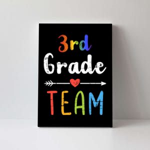 3rd Grade Team Third Back To School Student Teacher Squad Canvas