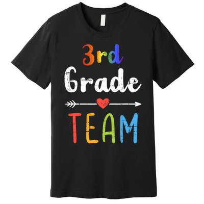 3rd Grade Team Third Back To School Student Teacher Squad Premium T-Shirt