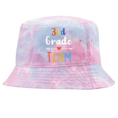 3rd Grade Team Third Back To School Student Teacher Squad Tie-Dyed Bucket Hat