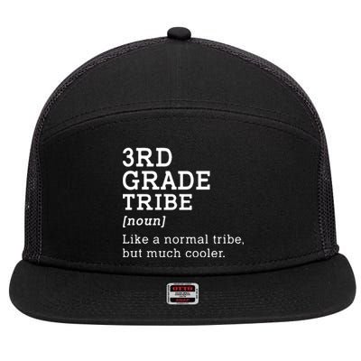 3rd Grade Tribe Back To School Teacher Third Grade Team Gift 7 Panel Mesh Trucker Snapback Hat