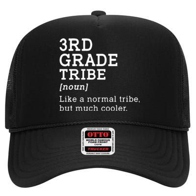 3rd Grade Tribe Back To School Teacher Third Grade Team Gift High Crown Mesh Back Trucker Hat