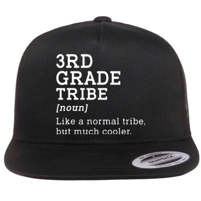 3rd Grade Tribe Back To School Teacher Third Grade Team Gift Flat Bill Trucker Hat