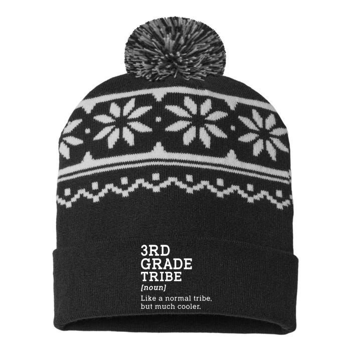 3rd Grade Tribe Back To School Teacher Third Grade Team Gift USA-Made Snowflake Beanie