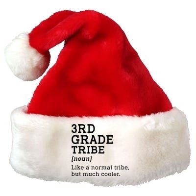 3rd Grade Tribe Back To School Teacher Third Grade Team Gift Premium Christmas Santa Hat