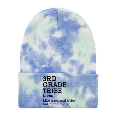 3rd Grade Tribe Back To School Teacher Third Grade Team Gift Tie Dye 12in Knit Beanie