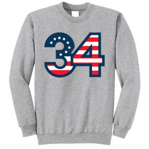 34 Guilty Trial Judge Usa Flag Tall Sweatshirt