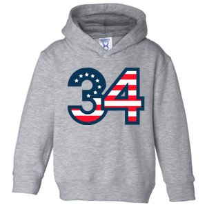 34 Guilty Trial Judge Usa Flag Toddler Hoodie