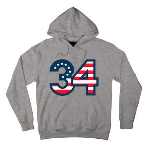 34 Guilty Trial Judge Usa Flag Tall Hoodie