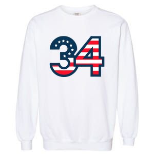 34 Guilty Trial Judge Usa Flag Garment-Dyed Sweatshirt