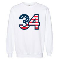 34 Guilty Trial Judge Usa Flag Garment-Dyed Sweatshirt