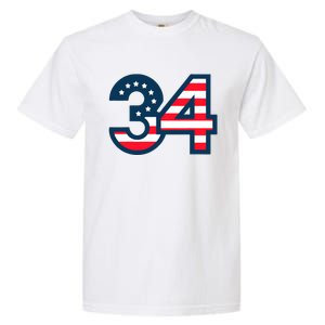 34 Guilty Trial Judge Usa Flag Garment-Dyed Heavyweight T-Shirt