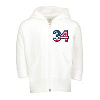 34 Guilty Trial Judge Usa Flag Toddler Zip Fleece Hoodie