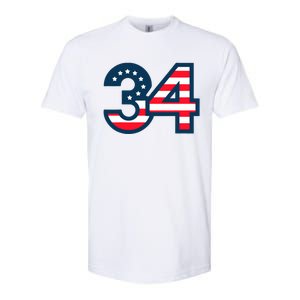 34 Guilty Trial Judge Usa Flag Softstyle® CVC T-Shirt