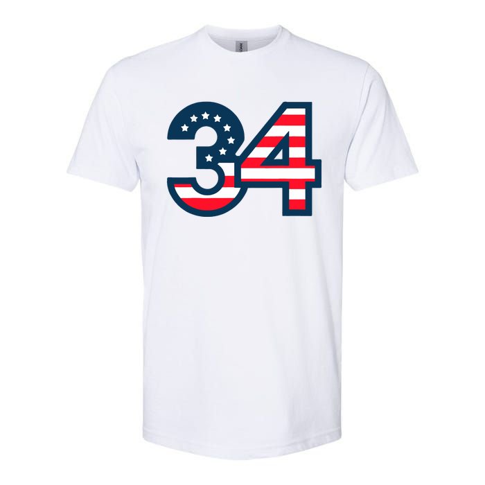 34 Guilty Trial Judge Usa Flag Softstyle® CVC T-Shirt