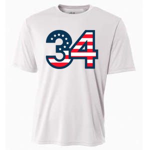 34 Guilty Trial Judge Usa Flag Cooling Performance Crew T-Shirt