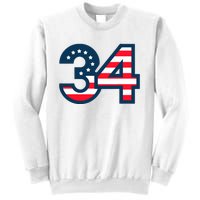 34 Guilty Trial Judge Usa Flag Sweatshirt