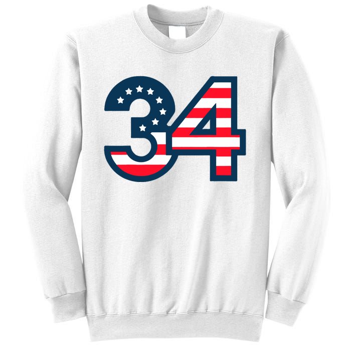 34 Guilty Trial Judge Usa Flag Sweatshirt