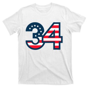 34 Guilty Trial Judge Usa Flag T-Shirt