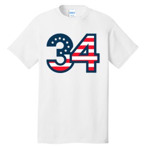 34 Guilty Trial Judge Usa Flag Tall T-Shirt