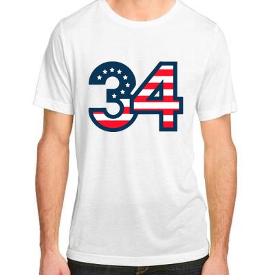 34 Guilty Trial Judge Usa Flag Adult ChromaSoft Performance T-Shirt