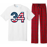 34 Guilty Trial Judge Usa Flag Pajama Set