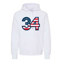 34 Guilty Trial Judge Usa Flag Premium Hoodie