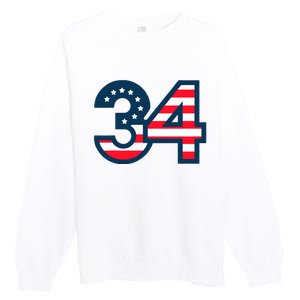 34 Guilty Trial Judge Usa Flag Premium Crewneck Sweatshirt