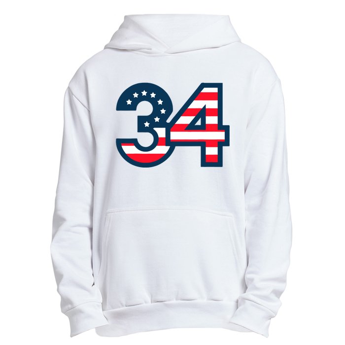 34 Guilty Trial Judge Usa Flag Urban Pullover Hoodie